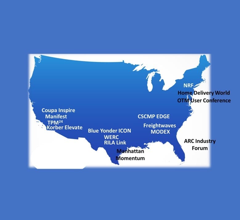 2024 US Logistics Conference Map