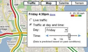 Screenshot of Google Traffic (Source: Google; click to enlarge)