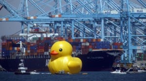 Hey Rubber Ducky (photo by Bob Chamberlin / Los Angeles Times)